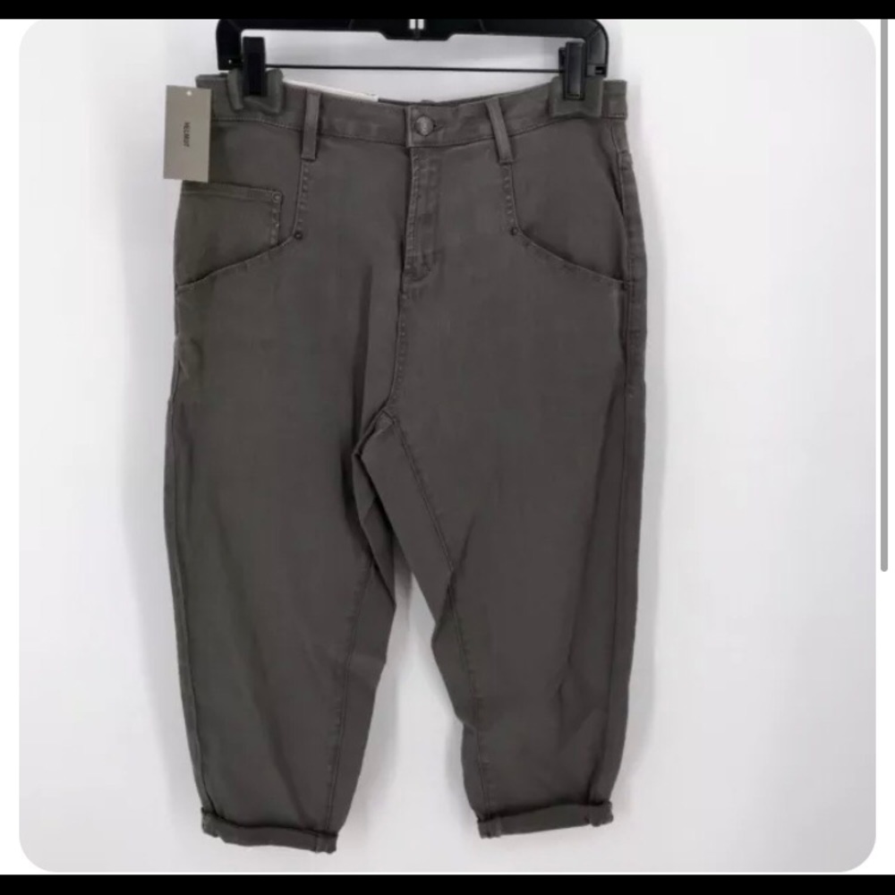 NWT HELMUT LANG OLIVE GREEN SLOUCHY PANTS SZ 28